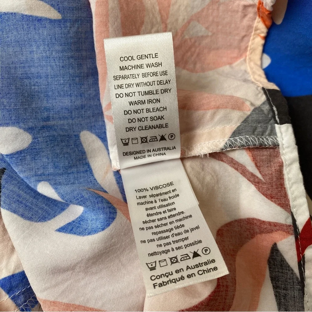 SEAFOLLY "In The Jungle" Multicoloured Floral Print Maxi Slip Dress Size XL 14 - Picture 7 of 12